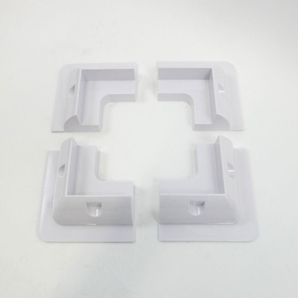 Solar Panel 4 Corner Brackets, White - 4Boats