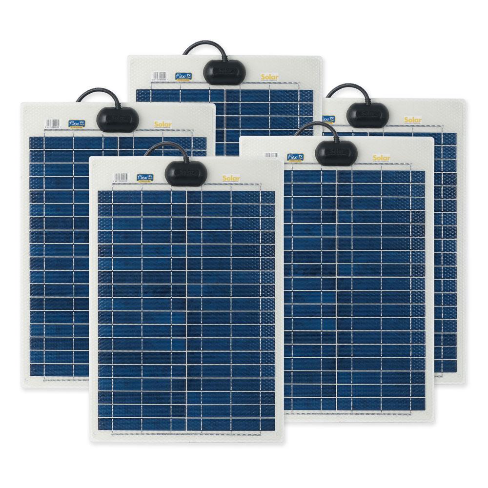 Solar Technology 20W Flexi Solar Panel Kit Bulk Pack (5 Panels) - 4Boats