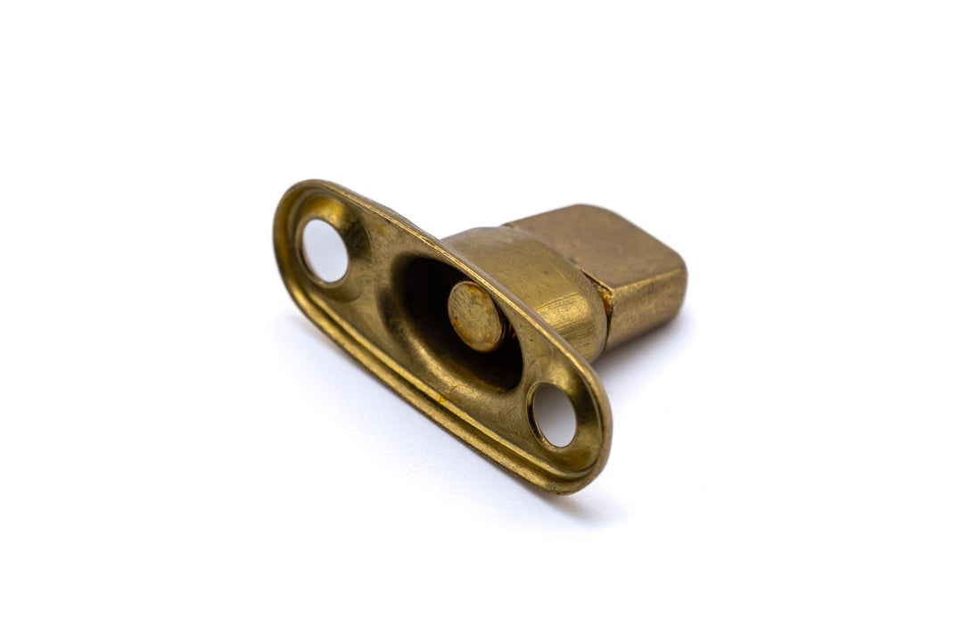 Solid brass gilt finish turnbutton fastener 2 hole base 8mm (Double height) - 4Boats