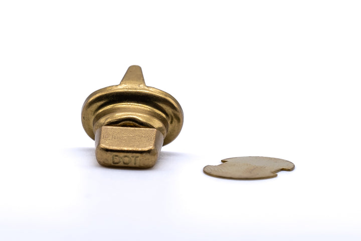 Solid brass gilt finish turnbutton fastener cloth to cloth clinch and washer - 4Boats