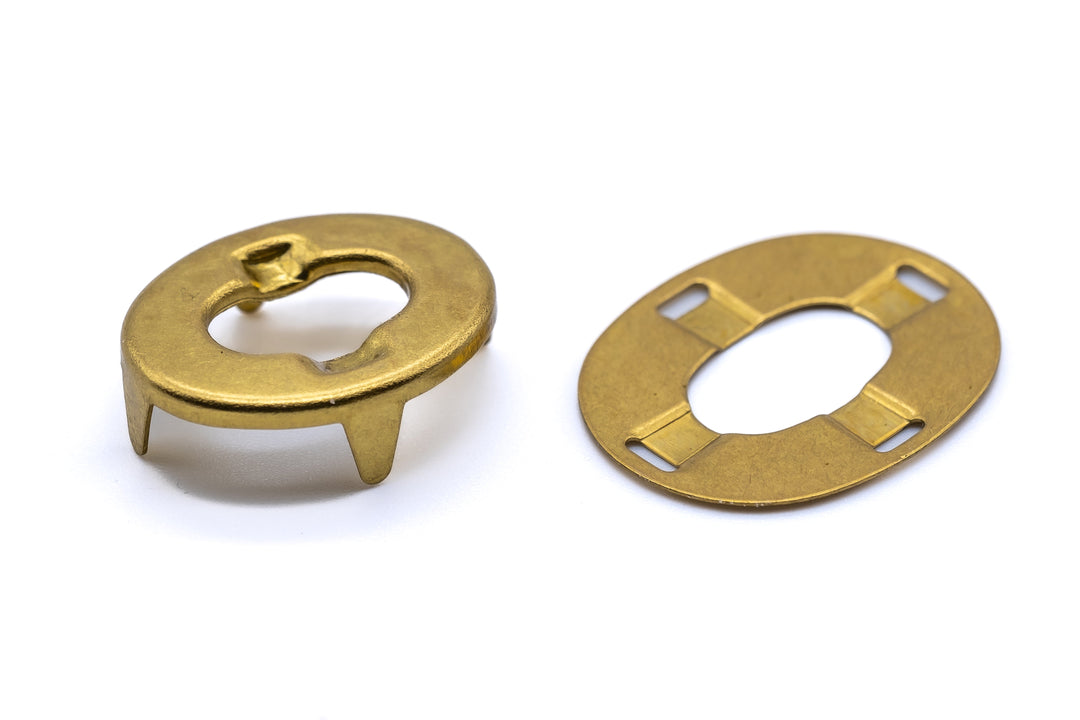 Solid brass gilt finish turnbutton fastener eyelet and washer - 4Boats