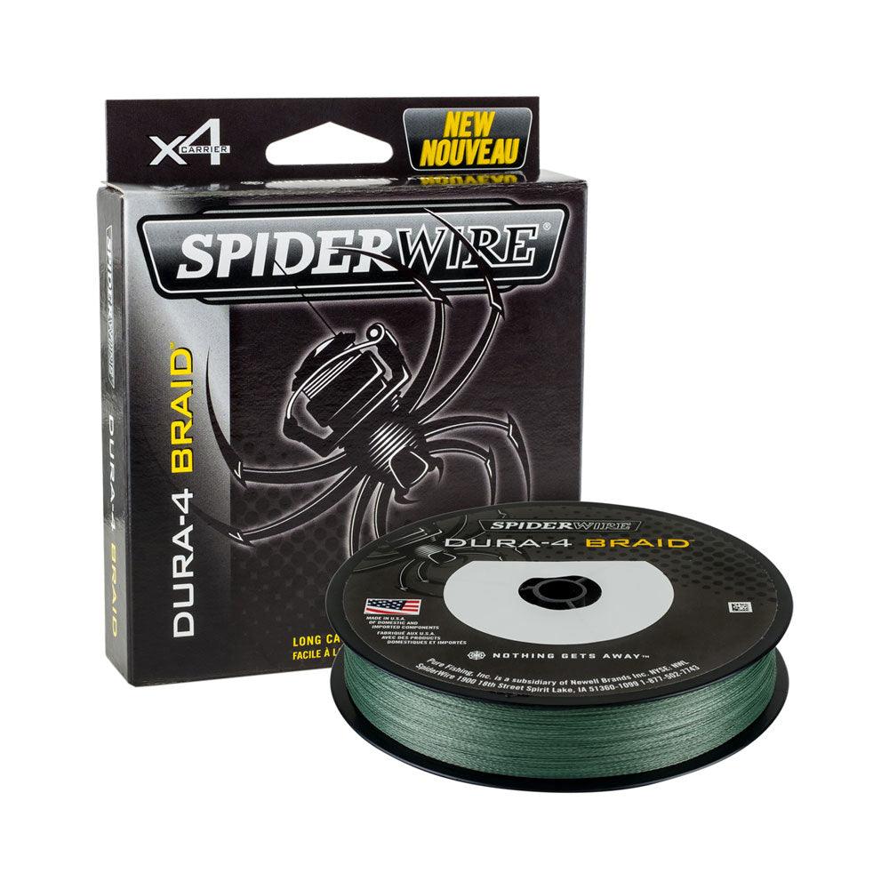 Spiderwire Dura-4 Silk Braid Green Fishing Line-23lbs-300 m - 4Boats