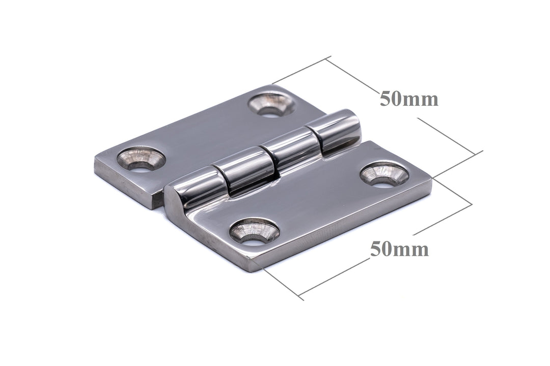 Square Butt Hinge 50x50mm 316 A4 marine grade stainless steel - 4Boats