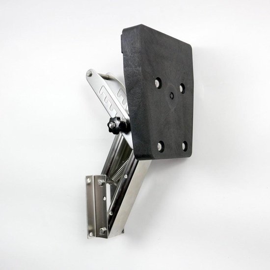 Stainless Steel Auxiliary Outboard Motor Bracket – Max 20hp/30kg Black Pad - 4Boats