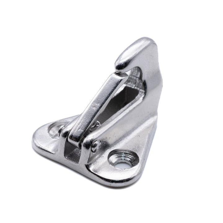 Stainless steel fender spring hook with catch 316 A4 marine grade - 4Boats