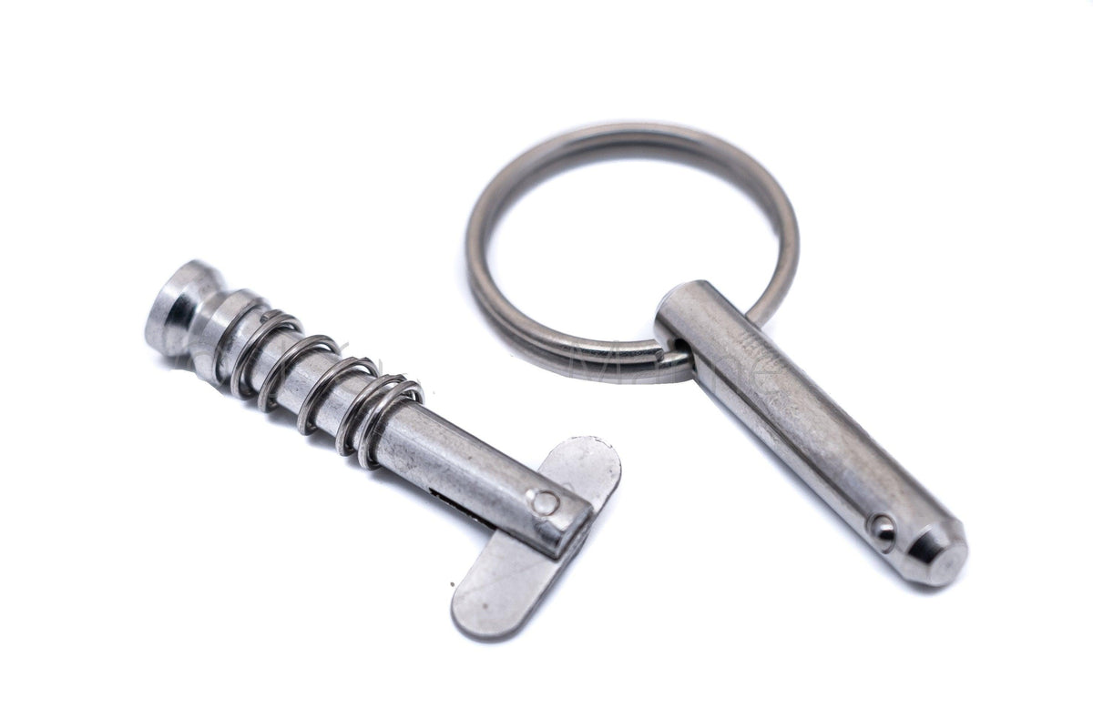Stainless steel quick release drop nose pin and ring pull – 4Boats