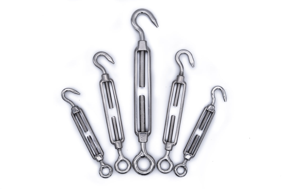 Stainless steel turnbuckle rigging screw hook to eye 316 A4 marine grade - 4Boats