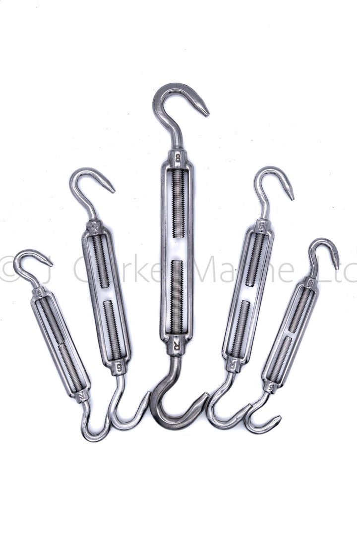 Stainless steel turnbuckle rigging screw hook to hook 316 A4 marine grade - 4Boats