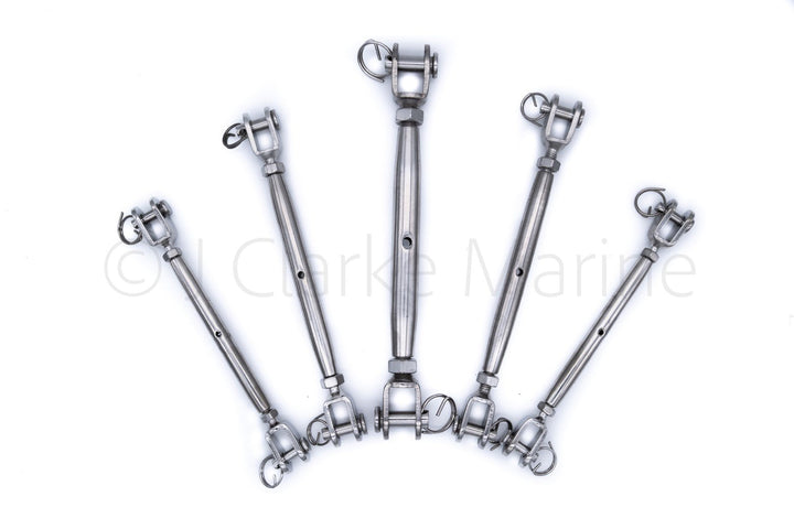 Stainless steel turnbuckle rigging screw jaw to jaw closed body 316 A4 marine grade - 4Boats