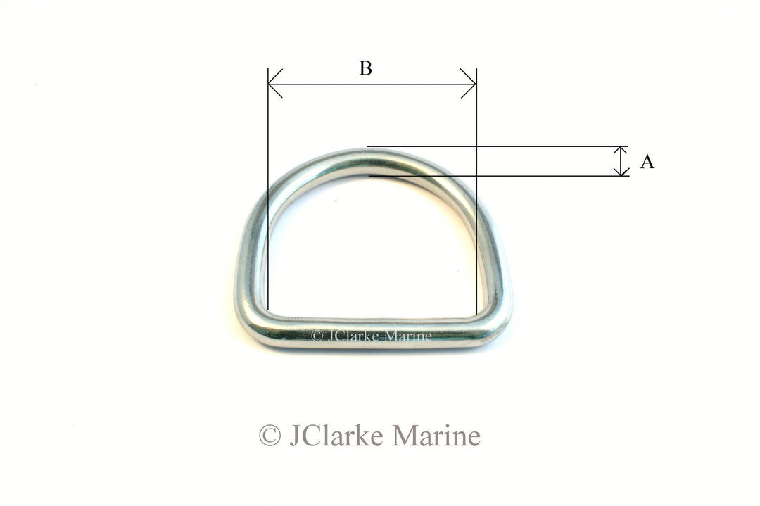 Stainless steel welded dee rings marine grade 316 A4 - 4Boats