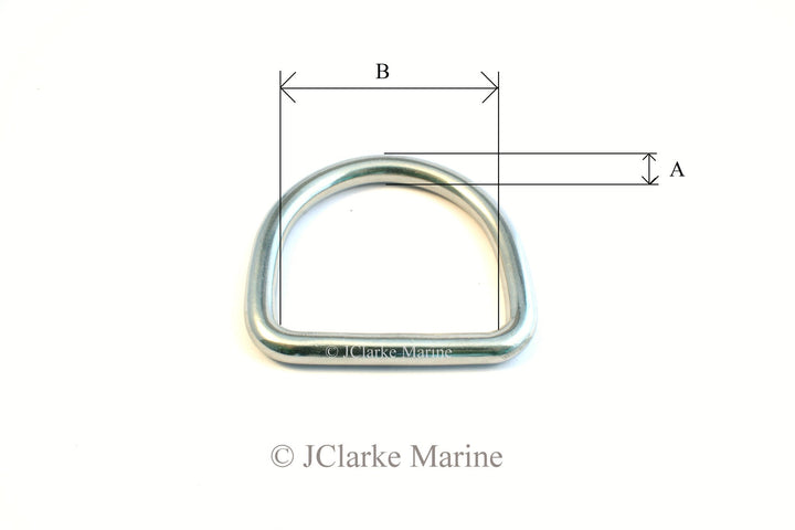 Stainless steel welded dee rings marine grade 316 A4 - 4Boats