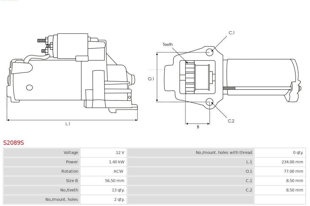 Starter Motor for Yamaha 2004-Up (F150- F250HP) 4-stroke 63P-81800, 6BR-81800 - 4Boats