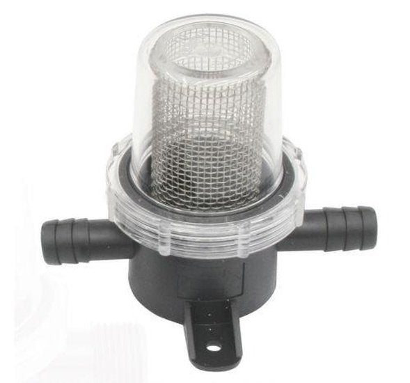Strainer in-line w/ S.S. large mesh Filter for ∅19mm hose - 4Boats