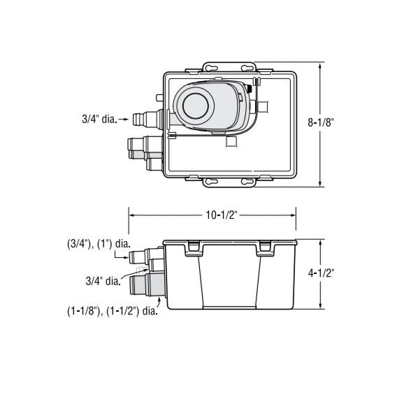 Attwood 4142-1 Shower Sump Pump System 12V 750 GPH Small Box Marine Boat