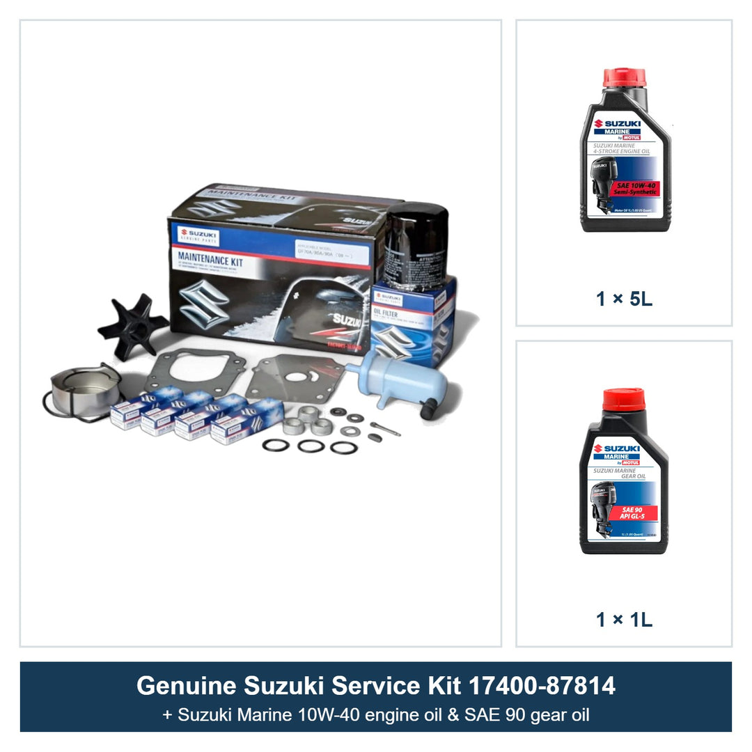 Suzuki DF70A DF80A DF90A Service Kit with Oils 17400-87814 (2009–2020)