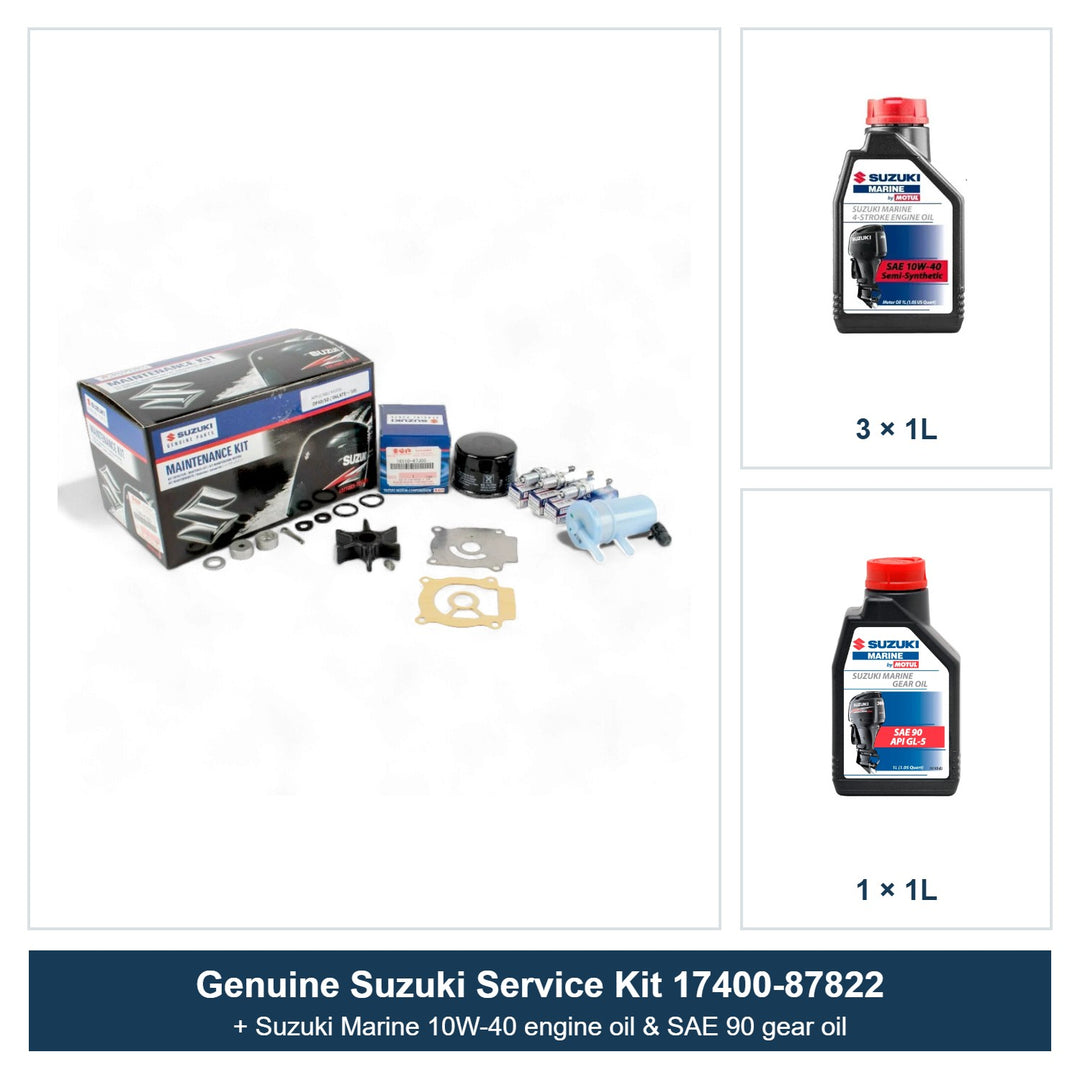 Suzuki DF40 DF50 Service Kit with Oils 17400-87822 (2006–2010)