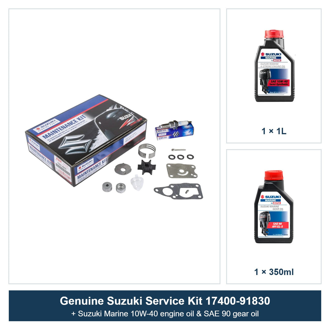 Suzuki DF4 DF5 DF6 Service Kit with Oils 17400-91830 (2011–2016)