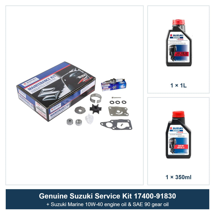 Suzuki DF4 DF5 DF6 Service Kit with Oils 17400-91830 (2011–2016)
