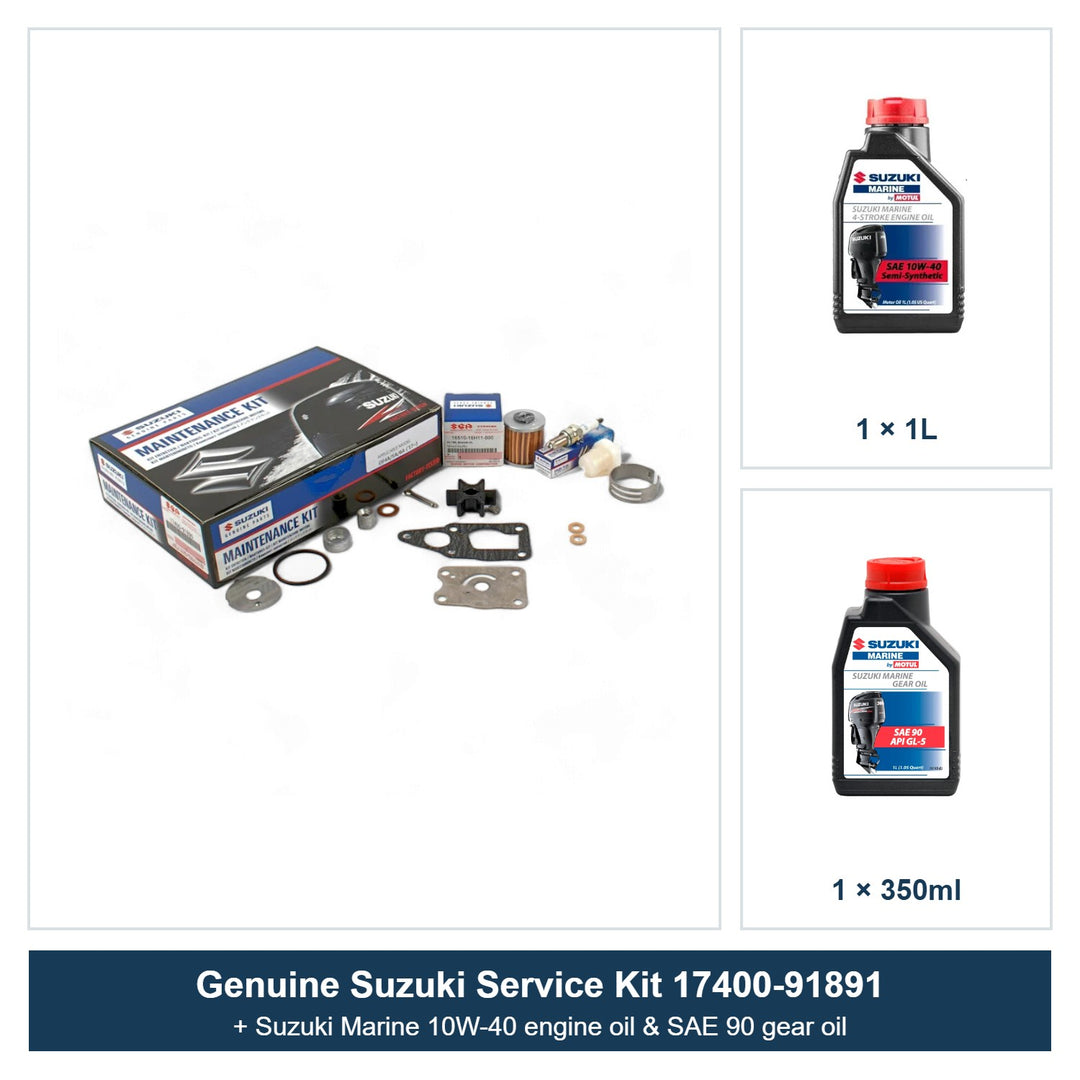 Suzuki DF4A DF5A DF6A Service Kit with Oils 17400-91891 (2017+)