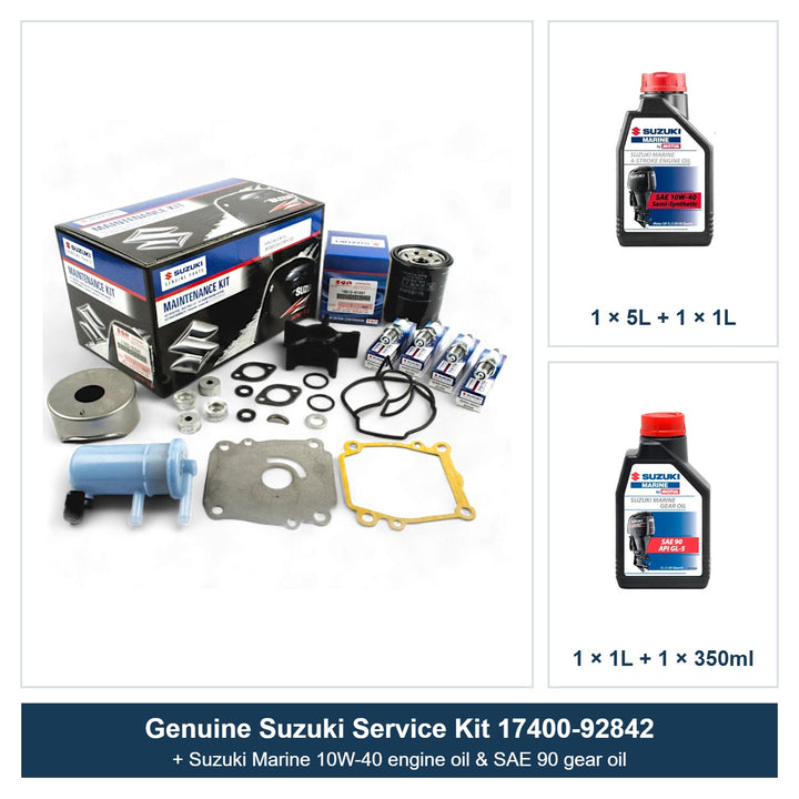 Suzuki DF100 DF115 Service Kit with Oils 17400-92842 (2010–2012)