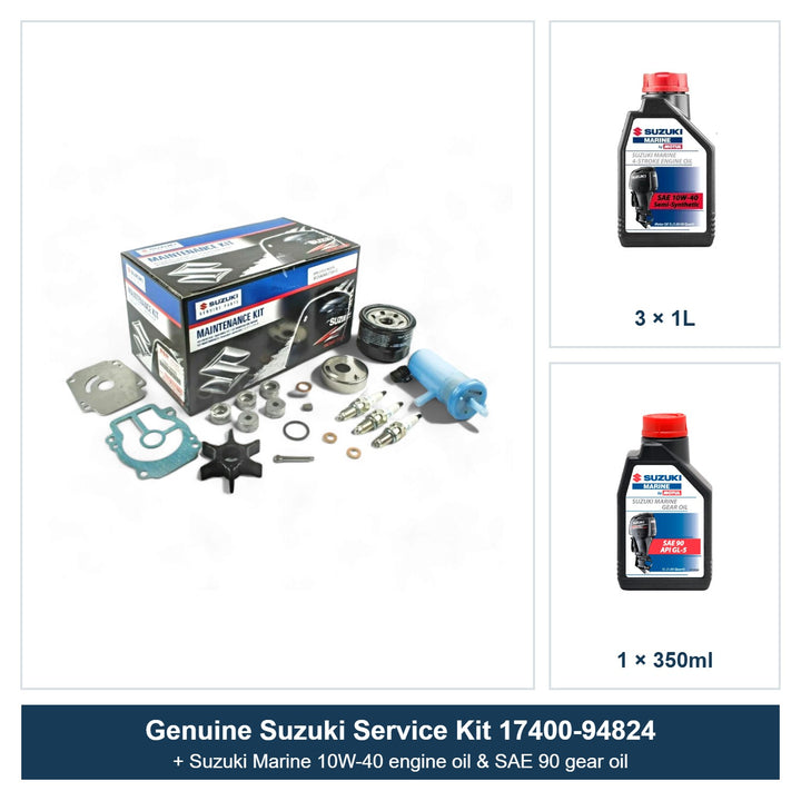 Suzuki DF25A DF30A Service Kit with Oils 17400-94824 (2015+)
