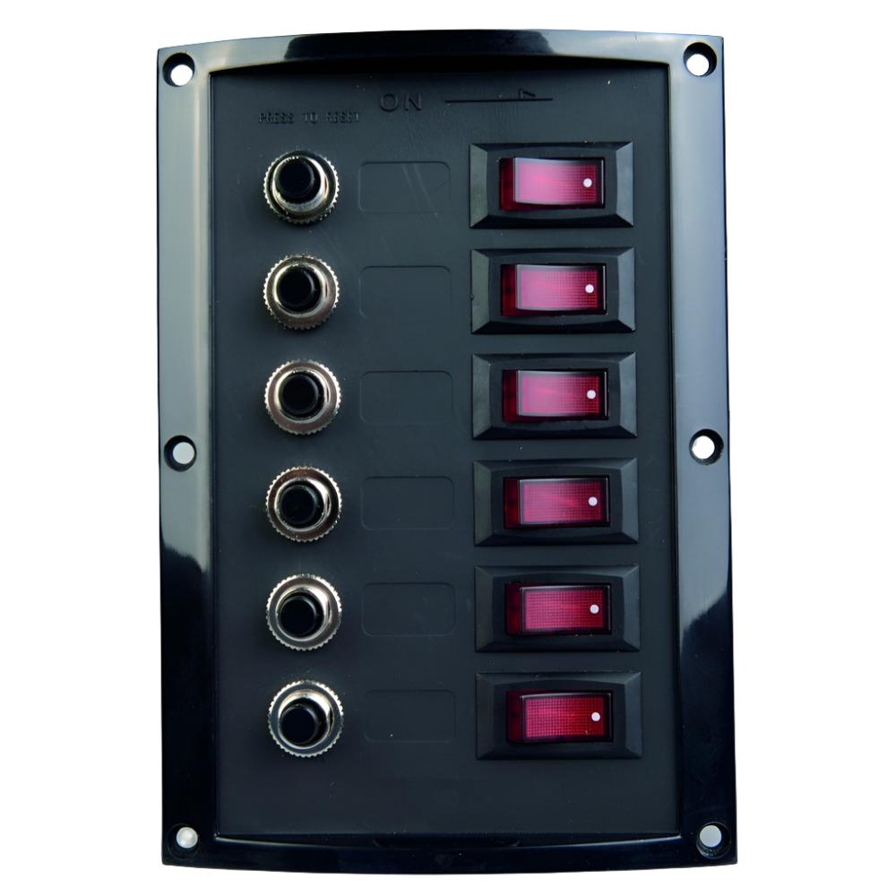 Switch Panel Circ.Br.Black - 4Boats