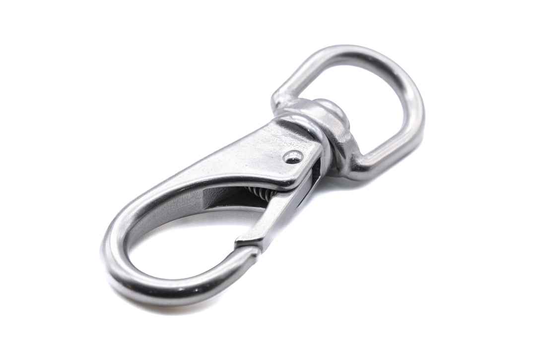 Swivel eye bolt spring snap hook marine grade A4 316 stainless steel - 4Boats