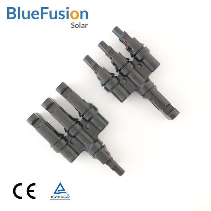 T-Branch Connector Pair, 3-to-1 branch circuit for MC4 type - 4Boats
