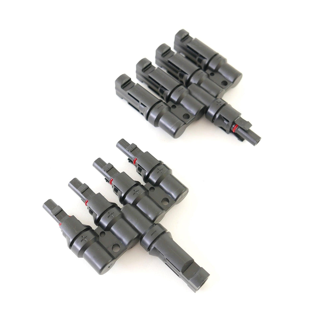 T-Branch Connector Pair, 4-to-1 branch circuit for MC4 type - 4Boats