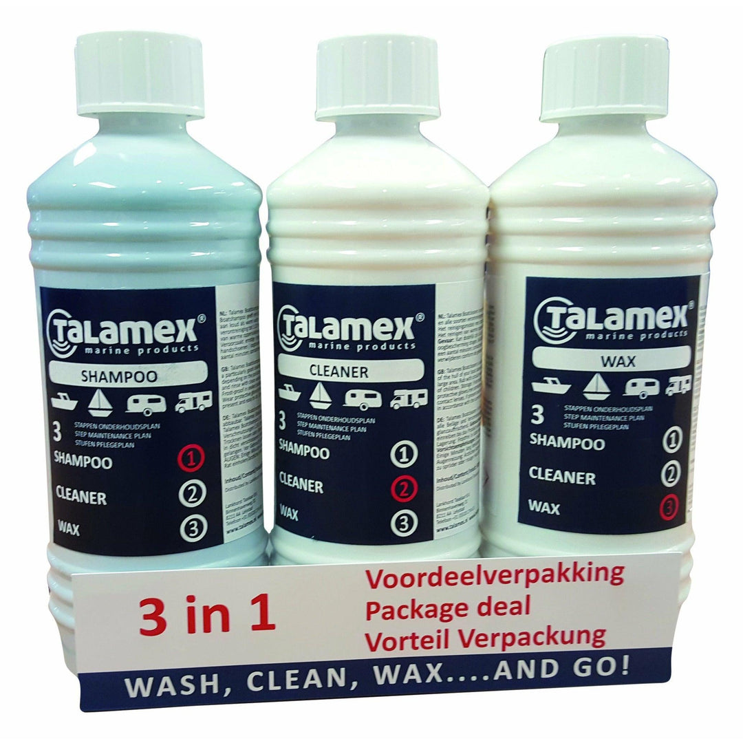 Talamex Maintanance Kit Shampoo, Cleaner And Wax - 4Boats