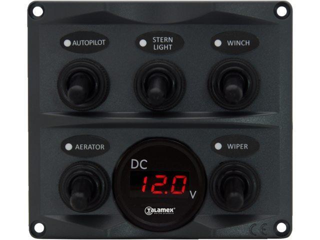 Talamex Switchpanel With Voltage Gauge 12/24V - 4Boats