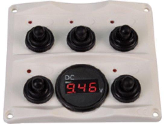 Talamex Switchpanel With Voltage Gauge 12/24V - 4Boats