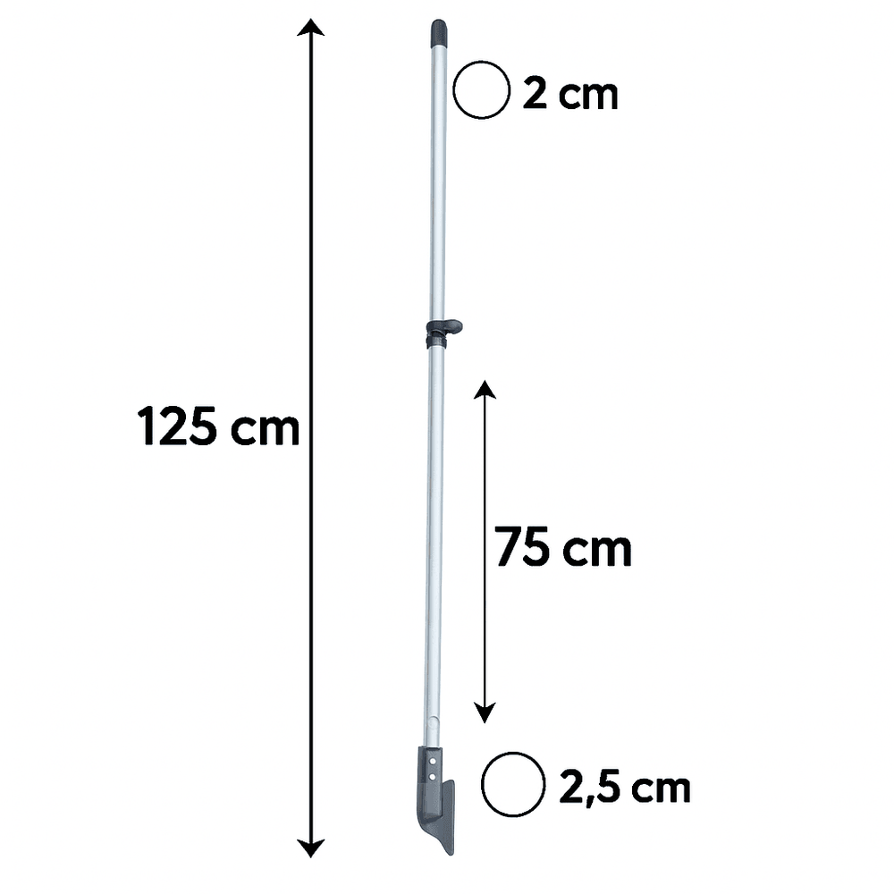 Lalizas telescopic canopy support for boats with adjustable height of 125 cm for optimal shade