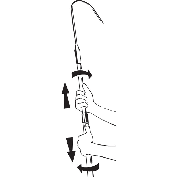 Telescopic Boat Gaff 800-1205mm Aluminum Pole Inox Hook 100mm