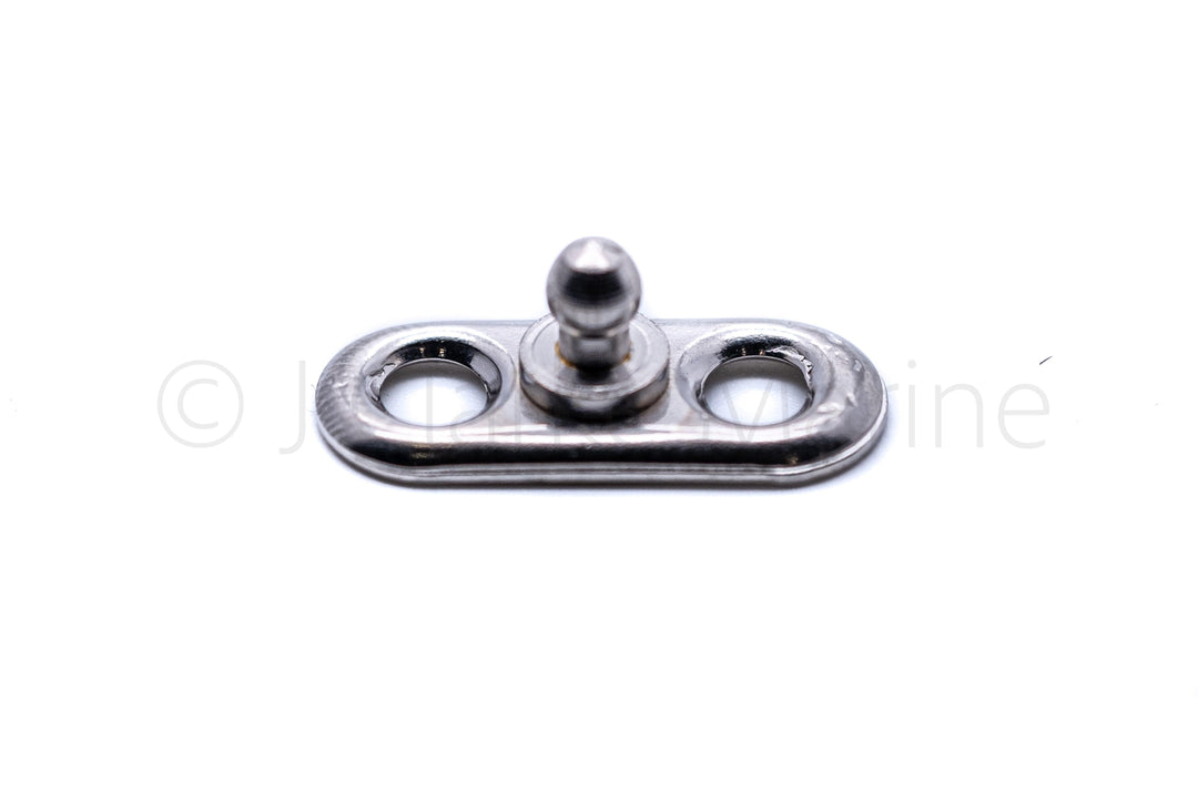 Tenax fastener button and 2 hole base set - 4Boats