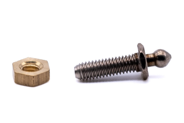 Tenax fastener machine threaded 15mm long stud and nut 2BA thread Made in England - 4Boats