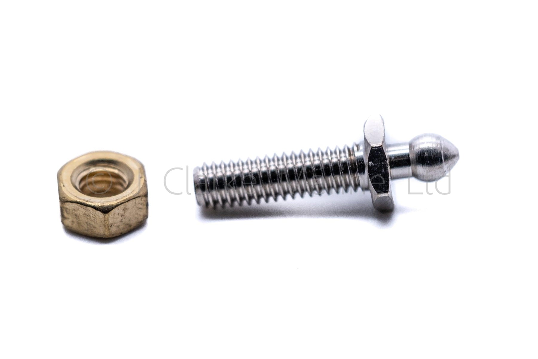 2ba Thread Tenax fastener machine threaded 15mm long stud and nut 2BA thread Made ...