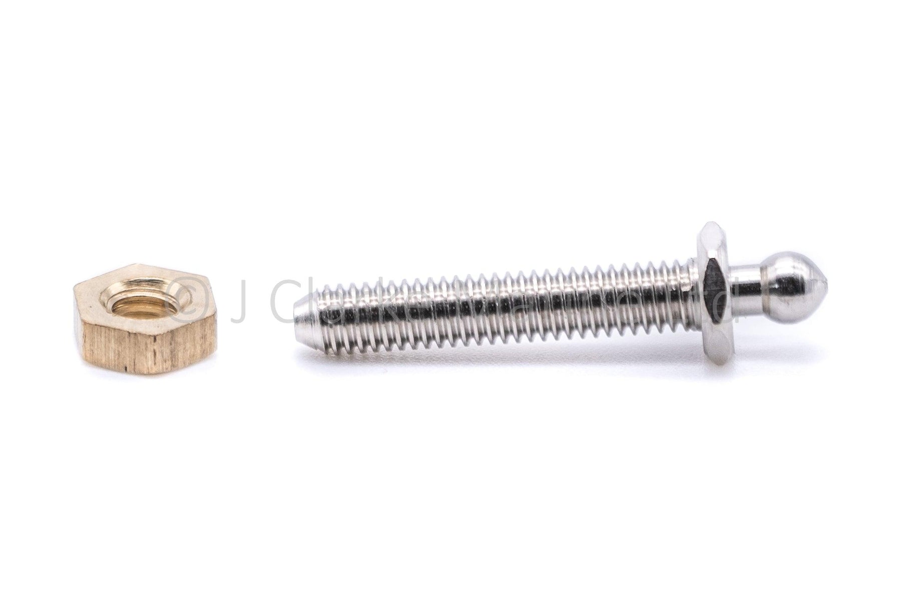 Tenax fastener machine threaded 24mm long stud and nut 2BA thread Made ...