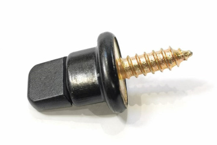 Military black Turnbutton fastener screw in base with brass thread "turnbuckles"