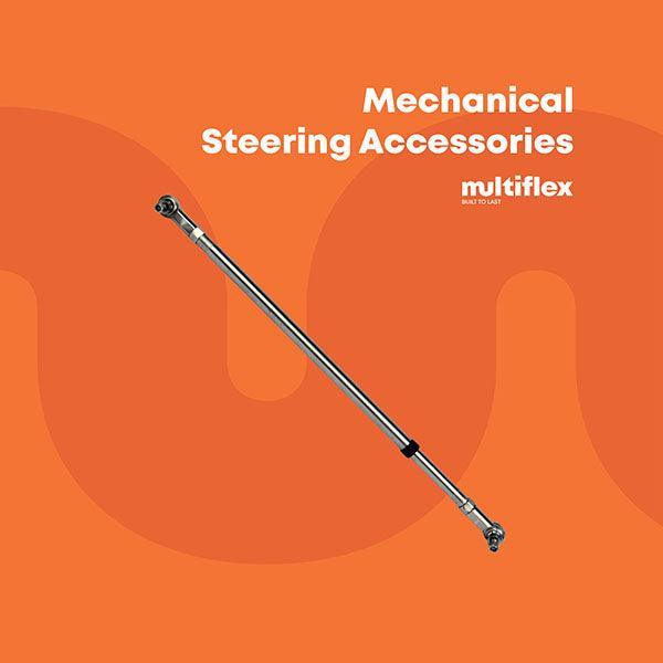 Adjustable Twin Outboard Steering Tie Bar 600-950mm Stainless Steel Link Rod