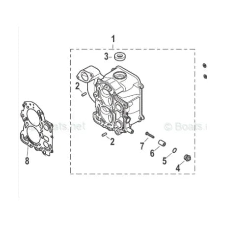 Tohatsu Head Gasket MFS9.9E MFS15E MFS20E 4-Stroke EFI 3RS-01005-0 Mercury 10-20