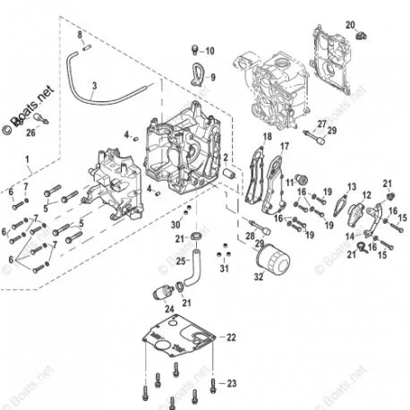Tohatsu Engine Basement Gasket 3RS-01303-0 | MFS9.9C MFS15C MFS20C 4-Stroke