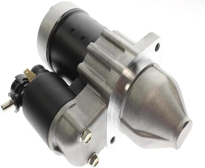 Tohatsu starter motor 3KY-76010-0 for MFS40–MFS140A outboards – rear angled view with solenoid
