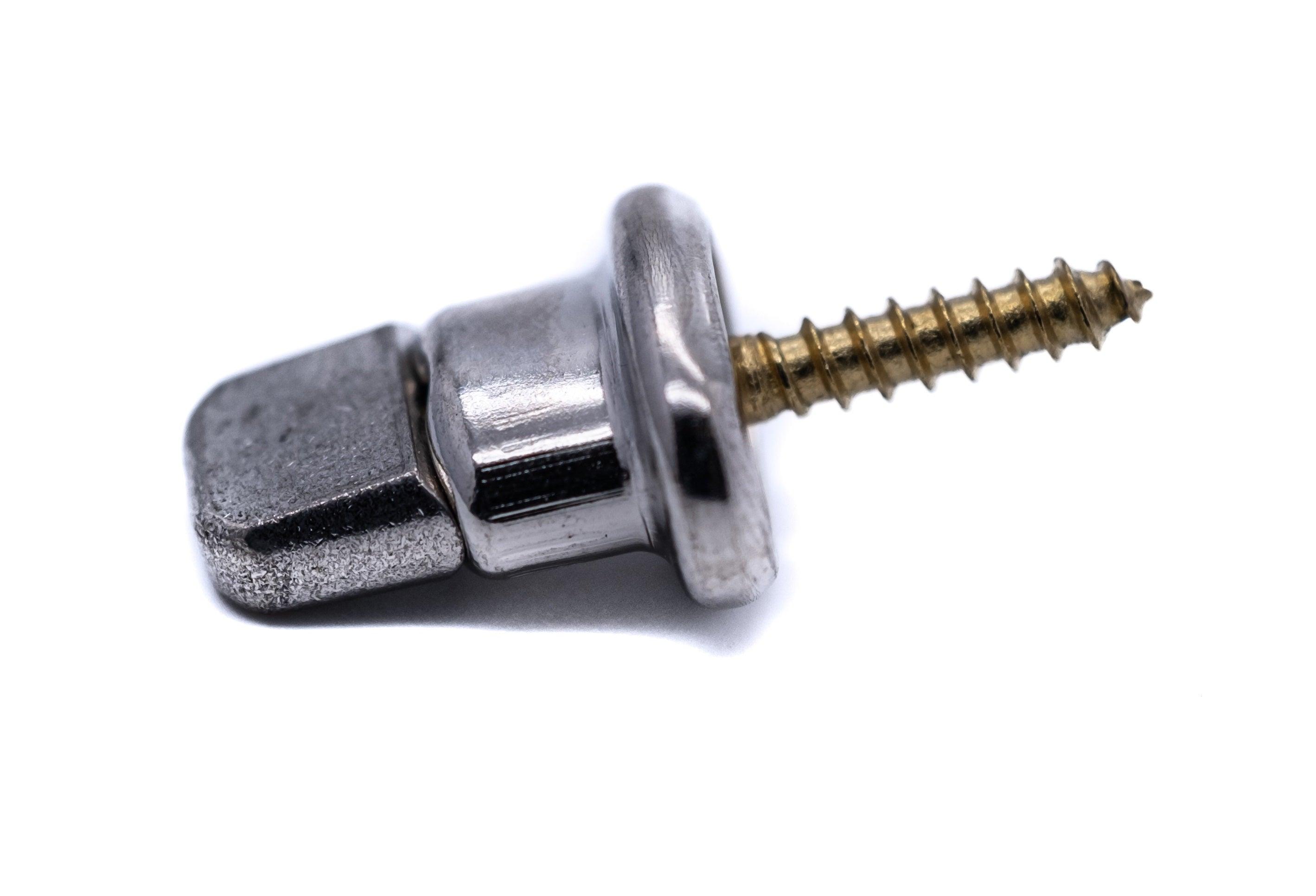 Marine Grade Turnbutton fastener screw in base with brass thread 