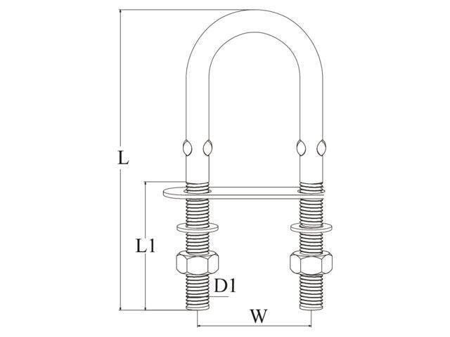 U-bolts - SS AISI 304 - 4Boats
