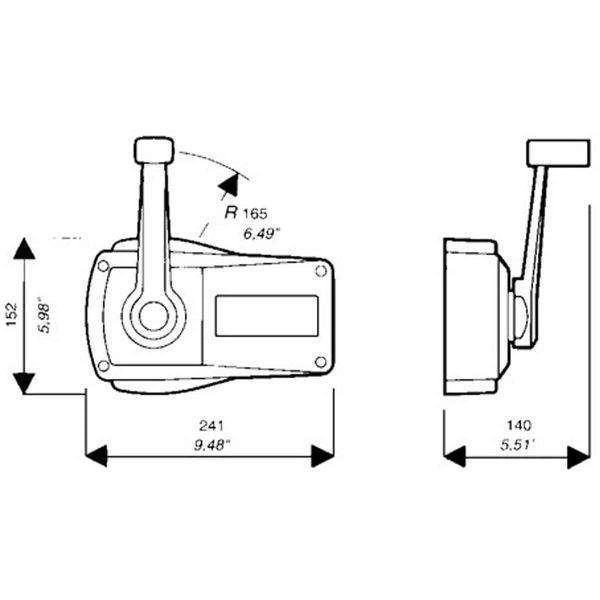 Ultraflex B89/90 Single Lever Side Mount Control with Lock In Neutral - 4Boats