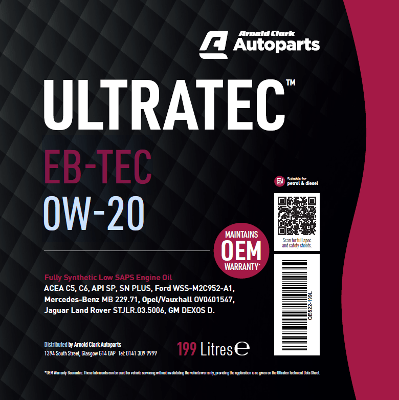 Ultratec EB-TEC 0W-20 199 Litre Barrel - E522-199L - 4Boats