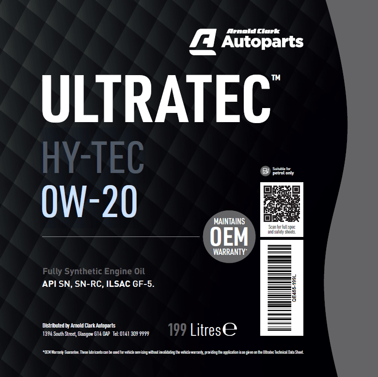 Ultratec HY-TEC 0W-20 199 Litre Barrel - E455-199L - 4Boats