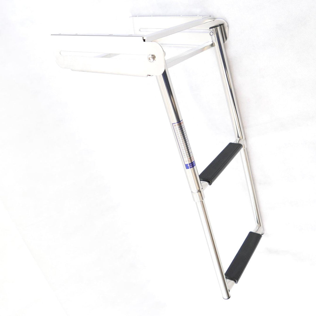 Under Platform Telescopic Boarding Ladder, 316 Stainless Steel, 2 Steps - 4Boats