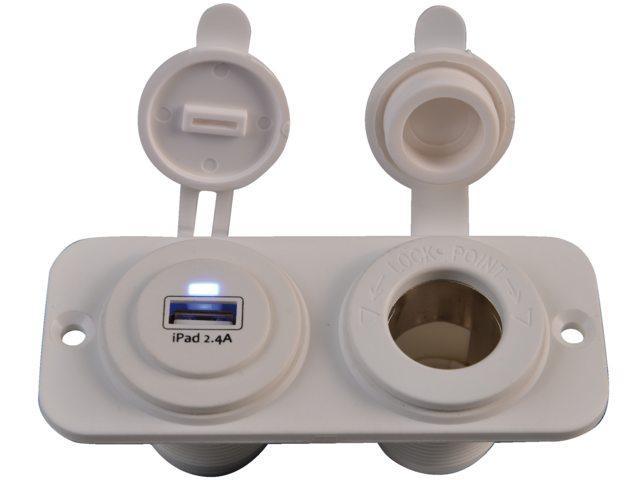 USB Socket + 12V Socket - by Talamex - 4Boats